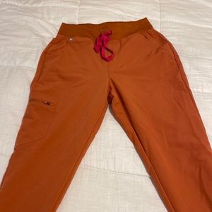 Figs Terracotta High-Waisted Zamora Scrub Pants